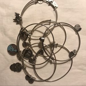 Set of 5 Alex and Ani bracelets